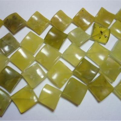 China Polished Diamond Lemon Jade Gemstone Gemstone Beads Special Jade Stone Price for sale