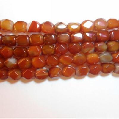 China Polished Red Gemstone Agate Tumble Strand Beads 16