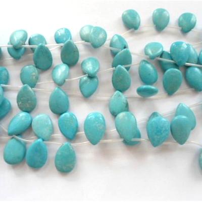 China Polished Gemstone Dye Turquoise Teardrop Strand Beads Turquoise Stone for sale