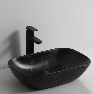 China Chaozhou factory direct popular ceramic bathroom sink apartment villa vanity oval marble basin for sale