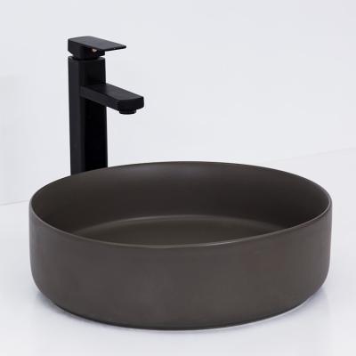 China Contemporary CAF Bathroom Sinks Hand Wash Basin Round Shape Glazed Counter Top Art Basin For CE Certificate CUPC for sale