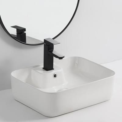 China Contemporary Ceramic Bathroom Sinks Glossy While Bathroom Sink Above Countertop Basin Sink With CE CUPC for sale