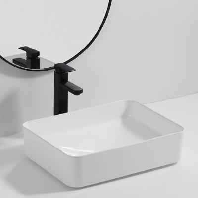 China Modern/Commercial/European/Japanese Amazon Ceramic Rectangular Countertop Mounted Basin Bathroom CE CUPC Sink Bathroom Sink for sale