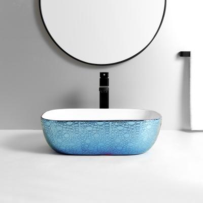 China Modern Bathroom Equipment Renovation Wash Ceramic European Style Art Basin Bathroom CE Sink for sale