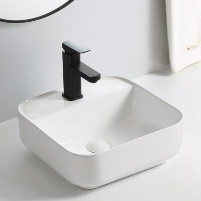 China Modern CUPC sink simple design style save space small ceramic washbasin bathroom sink for sale