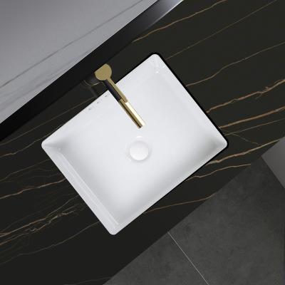 China Ceramic Modern Modern Bathroom Rectangular Durable Under Counter Hand Wash Basin for sale