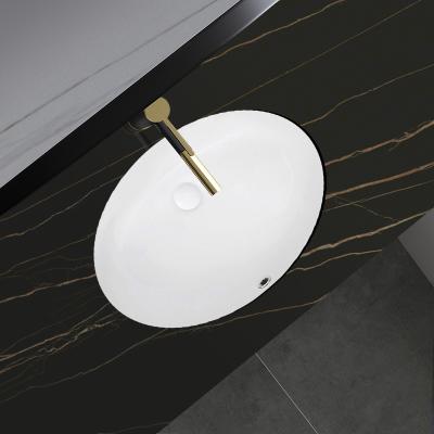 China Modern European Ceramic Lavatory Bathroom Round Sink Under Counter Basin In White With CE CUPC Certificate for sale