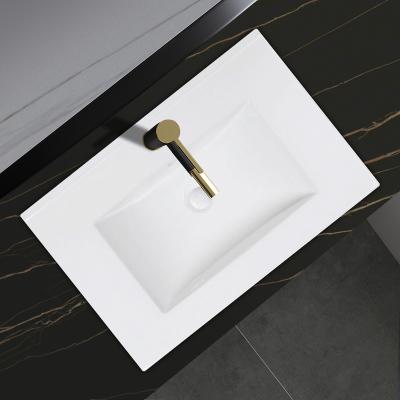 China Wurface Contemporary Lavabo Sanitary Ware Solid Basin Bathroom Under Counter Single Hole Wash Cabinet Basin for sale