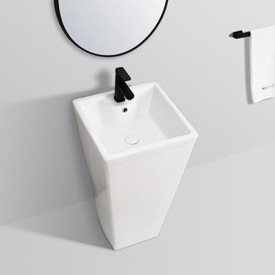 China Popular Modern Graphic Design Freestanding Porcelain Bathroom Sink Portable Ceramic Sink Shampoo Sinks For Hotel for sale