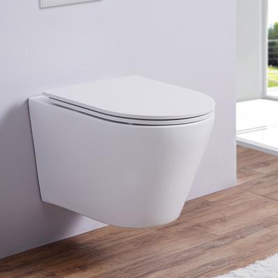 China Hidden Ceramic Cistern Wall Hung Modern Toilet Bathroom WC Sanitary Ware For 4 Star Hotel for sale