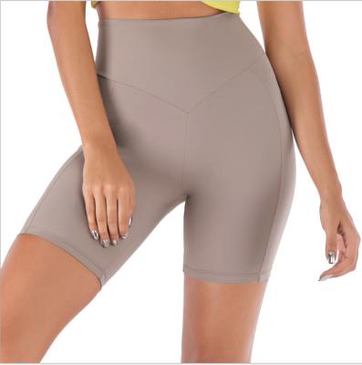 China Custom Fit Yoga Logo Fitness Biker Yoga Shorts Women Fitness High Waisted Breathable Shorts Women Fitness Shorts for sale