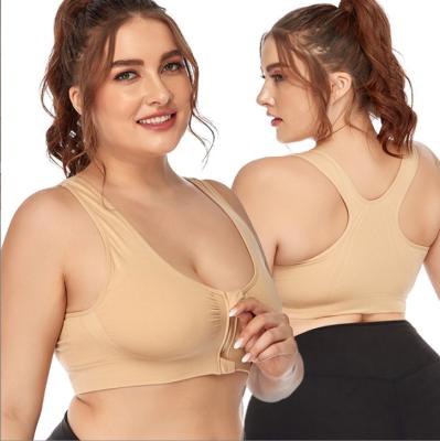 China 2022 Factory Supplier Antibacterial Baby Nursing Pregnant Bra Front Zipper Maternity Tops Plus Size Bra for sale