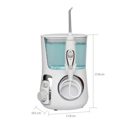 China Portable Waterproof Dental Water Jet Oral Countertop Water Flosser Irrigator Electric Countertop Water Flosser Tooth Care 800ml Tank Water Flosser for sale