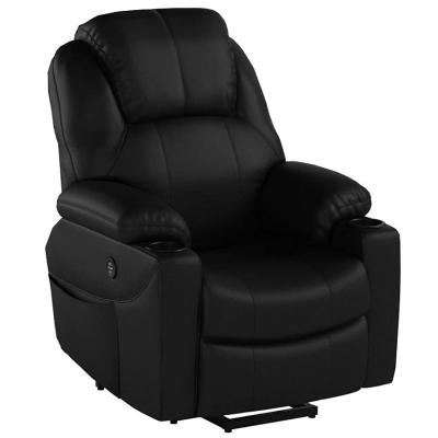 China Luxury PU Leather Lazy Boy Massage Sofa Recliner Chair Reclining With Massage Function for sale