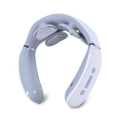 China 2021 Modern Mini Electric Neck Pillow Massager Powerful Wireless Intelligent Heating Electronic Neck Massager for sale