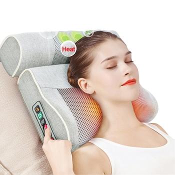 China 2021 Modern Hot Sale Amazon Electric Heating Neck Shiatsu Massage Infrared Massage Kneading Pillow for sale