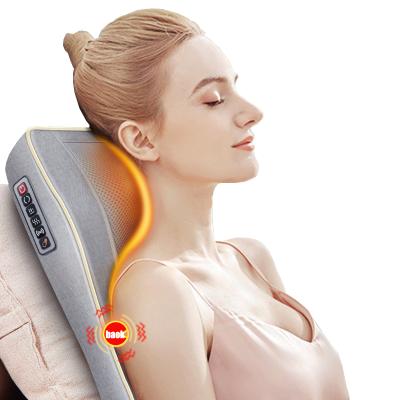 China Modern Full Body Neck Pillow Massager Infrared Shiatsu Car Home Massage Rolling Kneading Pillow With Heating for sale