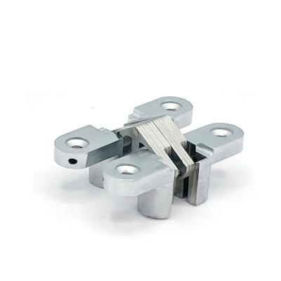 China When Furniture Folding Hinge SUS 304 FENTA JF02 13*60mm 25 Degree Rotation Door Adjust 3D Door Cross Concealed Hinges for sale