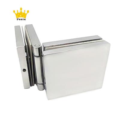 China FENTA Traditional SUS 304 OEM Logo Glass Shower Door Hinge Hardware For Hotel Glass Room Door Bathroom Accessory for sale