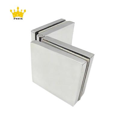 China FENTA Traditional Bathroom Glass Hinge To Pivot Circular Glass Corner Flange Shower Glass Door Hinge for sale