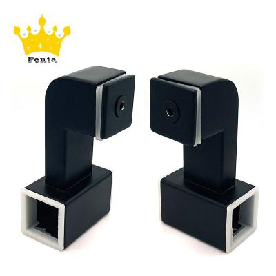 China Modern FENTA D407 Fitting Stainless Steel Pipe Connector Glass Tube Corner Connector for sale