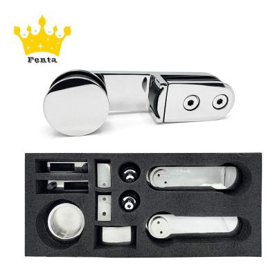 China FENTA C101 Traditional Refined Bathroom Glass Hardware Stainless Steel Metal Bathroom Enclosure Set for sale