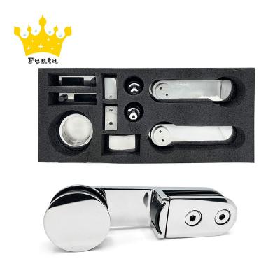 China FENTA C101 Traditional Bathroom Door System Shower Room Hardware Glass Accessories Fitting Set for sale