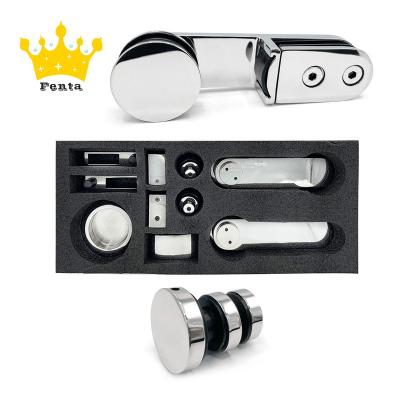 China Traditional FENTA Bathroom Sliding Door System Shower Room Hardware Accessories Fitting Shower Door Hinge for sale