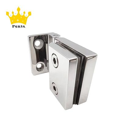 China Easy Installation FENTA Bathroom Door Glass To Wall Connector Bracket Support Glass Flange Shower Glass Door Hinges for sale