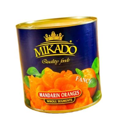 China Canned fresh pack Mikado canned broken mandarin orange segments in light syrup or natural juice for sale