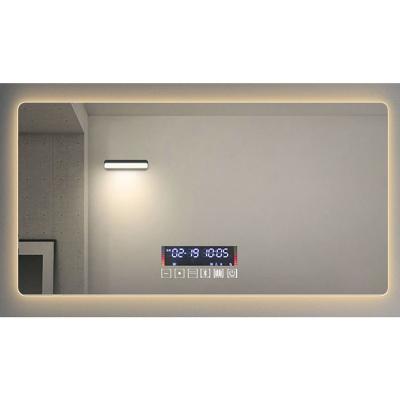 China Illuminated High Quality Led Smart Mirror With Speaker Bathroom Hotel Full Shower Wall Lighted Mirror for sale