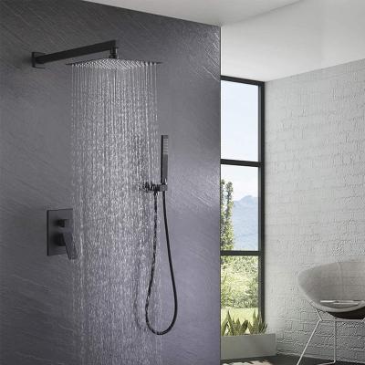 China Without Slide Bar Luxury Bath Shower Mixer And Shower Faucet Set,Wall Mounted Mixer Shower Head,Complete Bathroom Rain In Wall Shower Set for sale