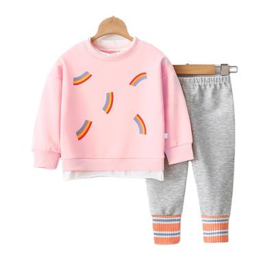 China Breathable Custom Jogger Logo Kids Clothing Sets Fall Sweatsuit Kids Embroidery Set Children Clothes For Kids Girls And Boys for sale