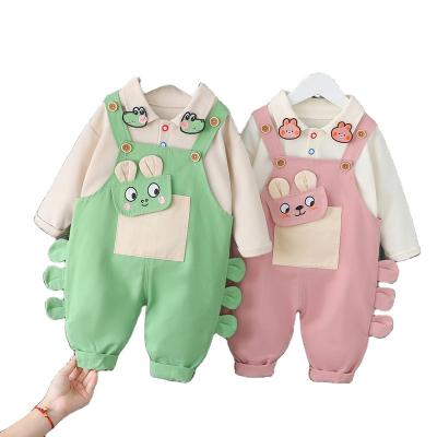 China New Breathable Unisex Organic Cotton Baby Clothes 2pcs Autumn Winter Baby Cloth Long Sleeve Baby Clothes Sets Newborn Clothes for sale