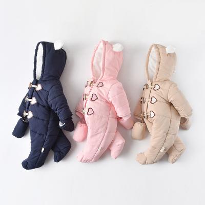 China Custom 100% Cotton Neutral Newborn Baby Boy Girls Clothes Wholesale Cotton Baby Winter Romper Infant Overalls for sale