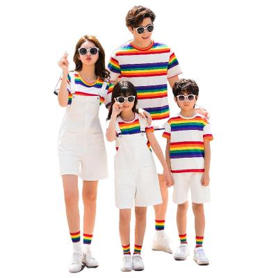 China New Family Summer Family Outfits Breathable Matching Mommy And Me Clothes Mother And Daughter Outfits 2pcs Set for sale