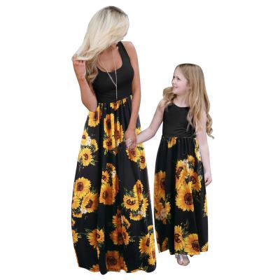 China Latest Breathable Summer Kitenge Fashion Mommy and Me Dresses Matching Dresses Family Outfits Clothes Mom and Daughter Matching Dress Dress for sale