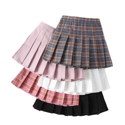 China School Girls Mini Cotton Skirt Design Dress QUICK DRY Plaid Skirt Tutu Dress For 6year Children Kid Girls Pleated Kids Skirt for sale