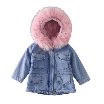 China 2022 Children Windproof Denim Jacket Coats Baby Hoodies Sweatshirts Toddler Girls Outwears Baby Winter Jeans Jacket Coats for sale