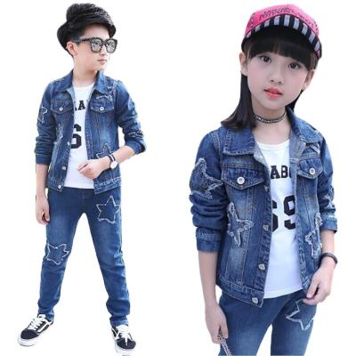 China QUICK DRY Children's Wear Girls' Spring and Autumn Denim Set 2022 New Children's Wear, CuHK Children's Fashion Two-Piece for sale