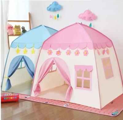 China Custom Made Soft Indoor Foldable Playhouse Toy Tent Princess Castle Tent Baby Boys Girls Activity Teepee Polyester Fabric for sale