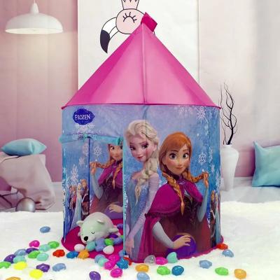 China Softly 2023 Princess Castle Snow Frozen Design Baby Playhouse Yurt Sleep Tent Kids Teepee Indoor Tent for sale