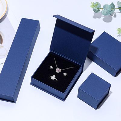 China Custom New Fashion Logo Gift Necklace Bracelet Jewelery Packaging Book Style Jewelry Set Boxes Flip Top Magnetic Jewelry Box for sale