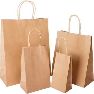 China Recyclable Kraft Paper Bag With Your Own Logo Printed Logo Paper Shopping Bag Customized Packaging for sale