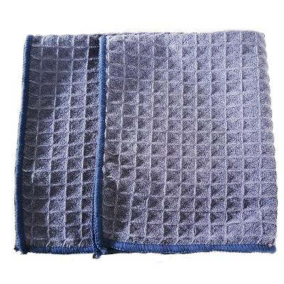 China Sustainable Microfiber Cleaning Towel Waffle Weave Fabric for sale