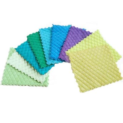 China High Quality Beverage/Food Microfiber Sponge Pad Microfiber Diamond Sponge Cloth for sale