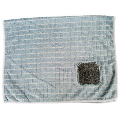 China Sustainable Bamboo Chiffon Bamboo Microfiber Cleaning Cloth Super Soft / Smooth With Rubbing Cloth for sale