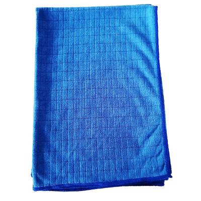 China Sustainable High Quality Clean Microfiber Flooring Cloth Circular Knitted Large Size Checked for sale