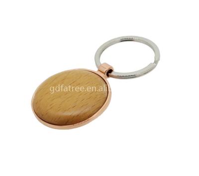 China Europe wholesale cheap empty wood cut key ring for sale