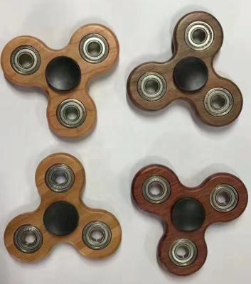 China Wooden Spinner Hand Spinner Bearing Relieves Effort Kids Adults Stick Desk Toy Fidget Spinner for sale